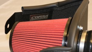 Ford F-150 Performance Air Intake - CORSA Performance - APEX Series Metal Shield Air Intake with DryTech 3D Dry Filter - Matte Black - `17-`18